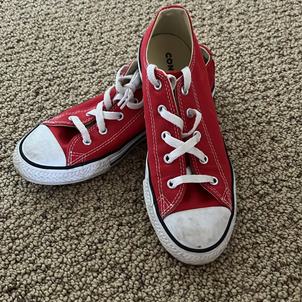 Red Converse Excellent Condition Size 3